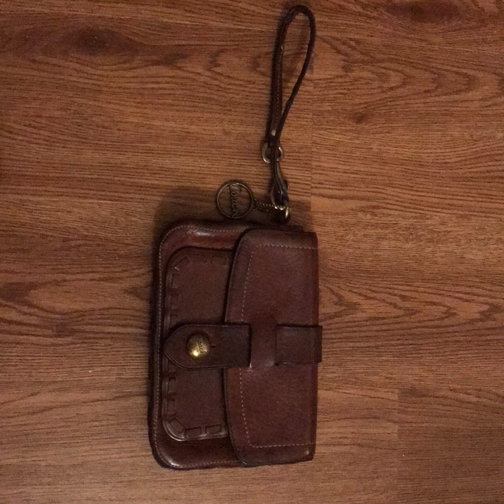 Coach Brown Leather Clutch/Wristlet